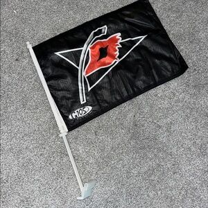 Car Truck window flag Carolina Hurricanes Canes Storm Hockey Stick G105 Logo